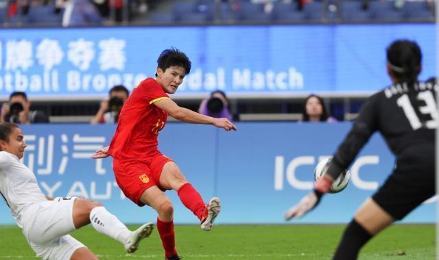 【亚运会】欧懿垚闪击1射2传 女足7比0乌兹获铜牌